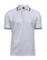 TEE JAYS Luxury Stripe Stretch Polo, Økologisk, herre - Hvid