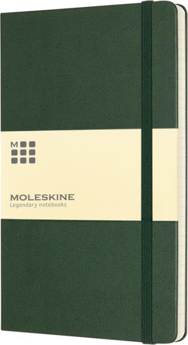 MOLESKINE Classic L hardcover Linieret - Certificeret Papir - Army