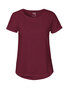 NEUTRAL Roll Up Sleeve Dame T-shirt, 100% Økologisk Fairtrade Bomuld - Bordeaux Rød