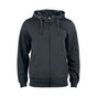 CLIQUE Basic Active Hoody Full Zip Herre - Spun Dyed - Sort