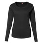 ID Interlock T-shirt Dame - Langærmet - Sort