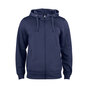 CLIQUE Basic Active Hoody Full Zip Herre - Spun Dyed - Mørk Marine