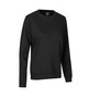 ID PRO Wear CARE sweatshirt I ubørstet, Dame, Genbrugs bomuld - Sort