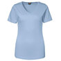 ID Interlock T-shirt Dame - V-hals - Lyseblå