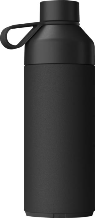 Ocean Bottle 1000 ml. vakuumisoleret vandflaske, Genanvendt Stål - Sort