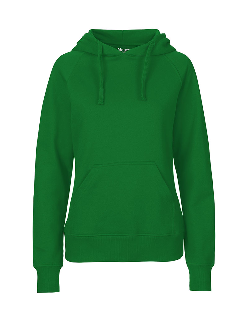 NEUTRAL Hoodie, Dame,  100% Økologisk Fairtrade Bomuld - Grøn