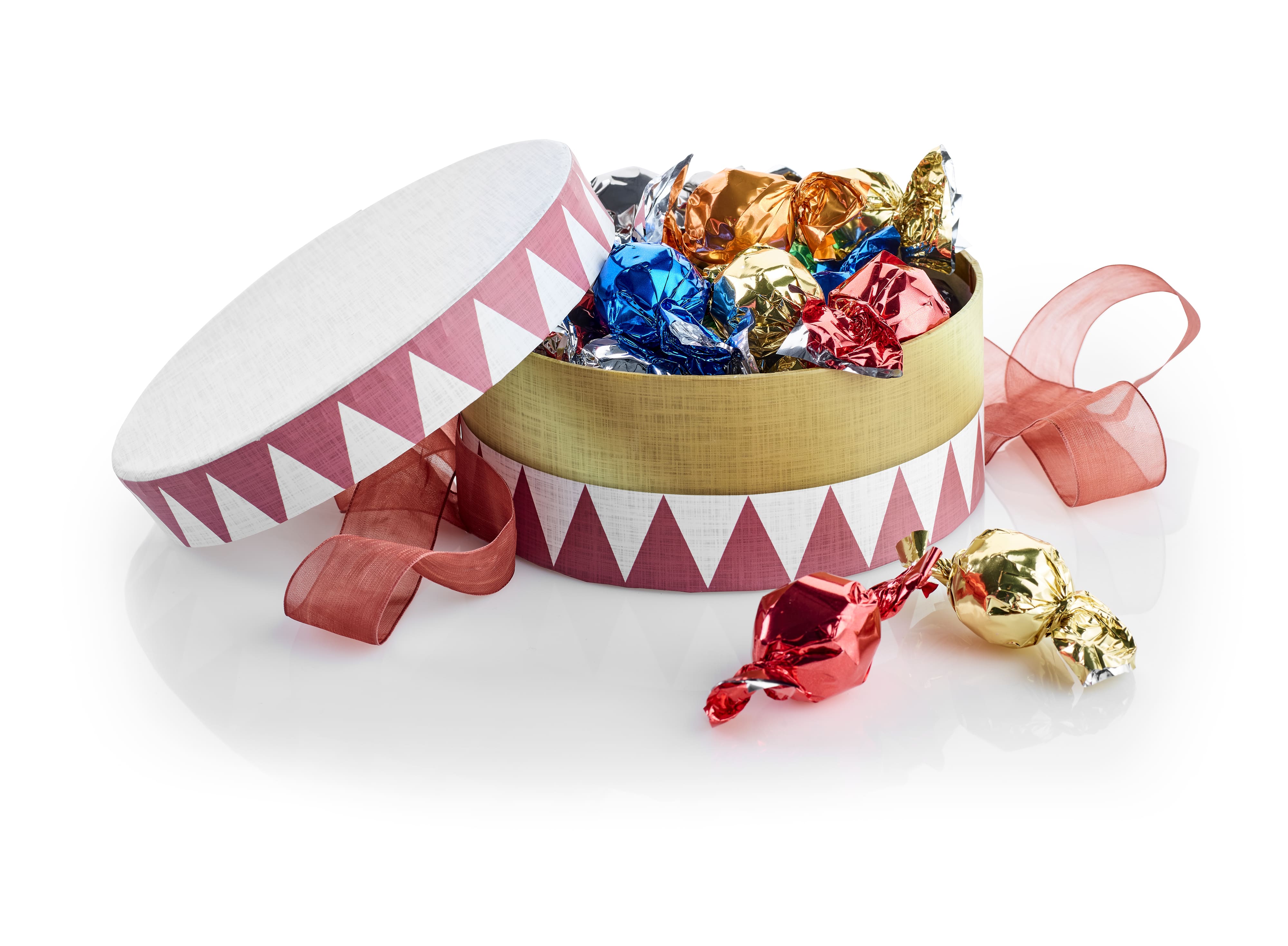 Hætteæske Mixede Chokoladekugler, 300 g. - Guld