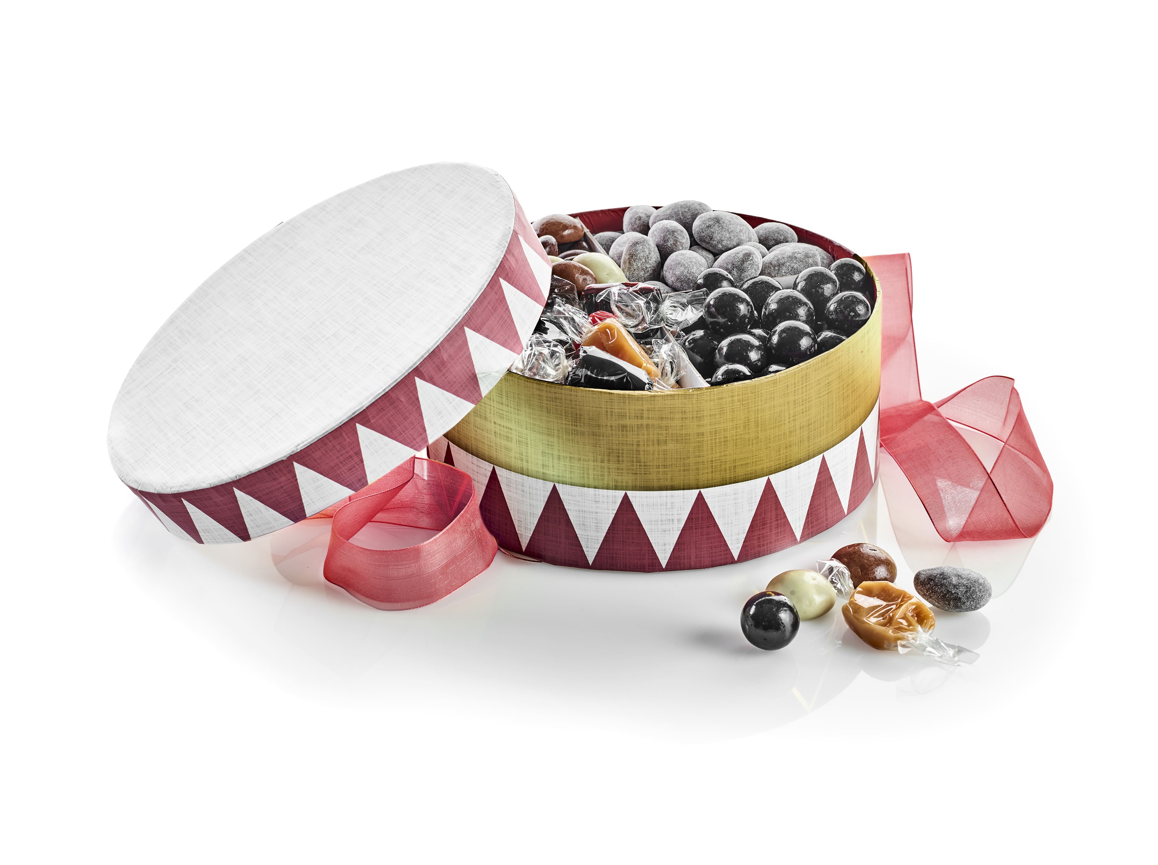 Hatteæske med Familiemix, 900 g. - Guld