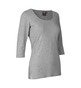 ID Stretch T-shirt ¾ ærmet, dame - Grå