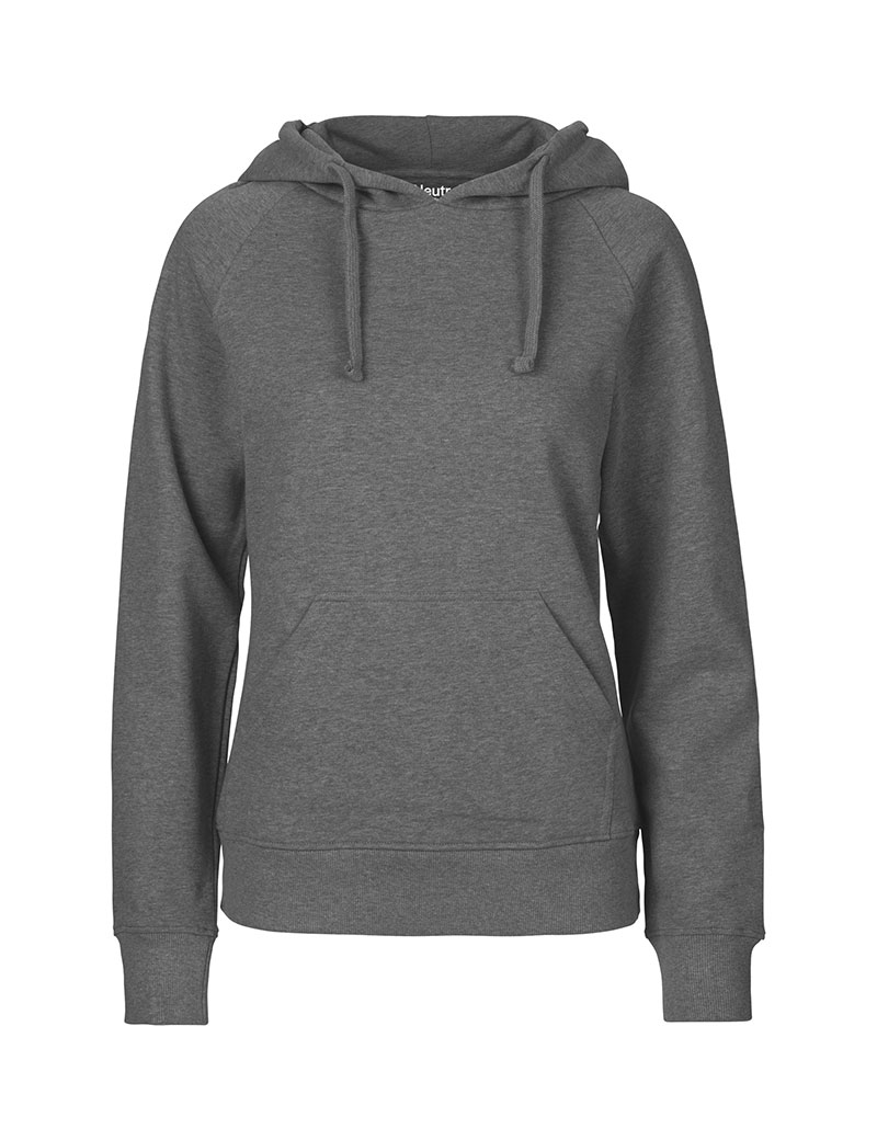 NEUTRAL Hoodie, Dame,  100% Økologisk Fairtrade Bomuld - Lysegrå