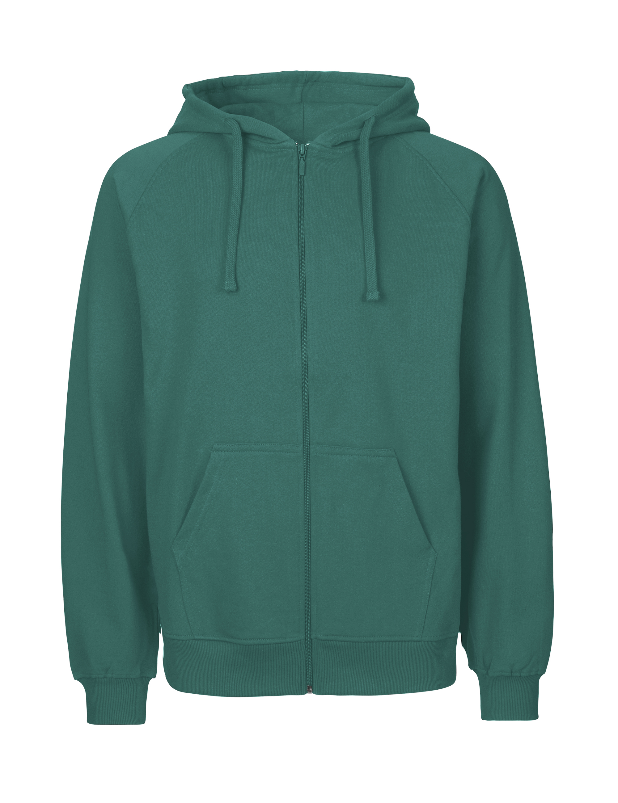 NEUTRAL Zip Hoodie, 100% Økologisk Fairtrade Bomuld - Petrol