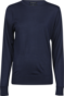 TEE JAYS Crew Neck Strik Sweater, dame - Navy