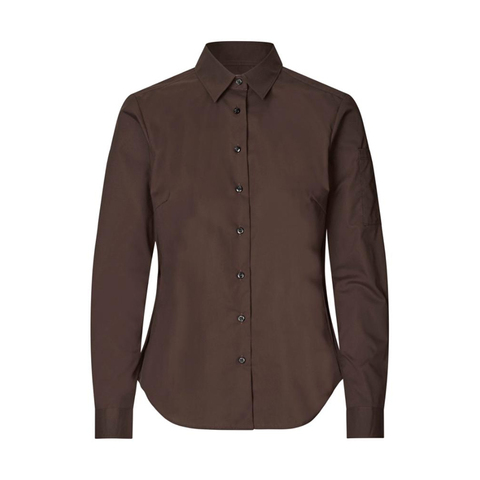 SEVEN SEAS Poplin stretch, Dame-Mocca