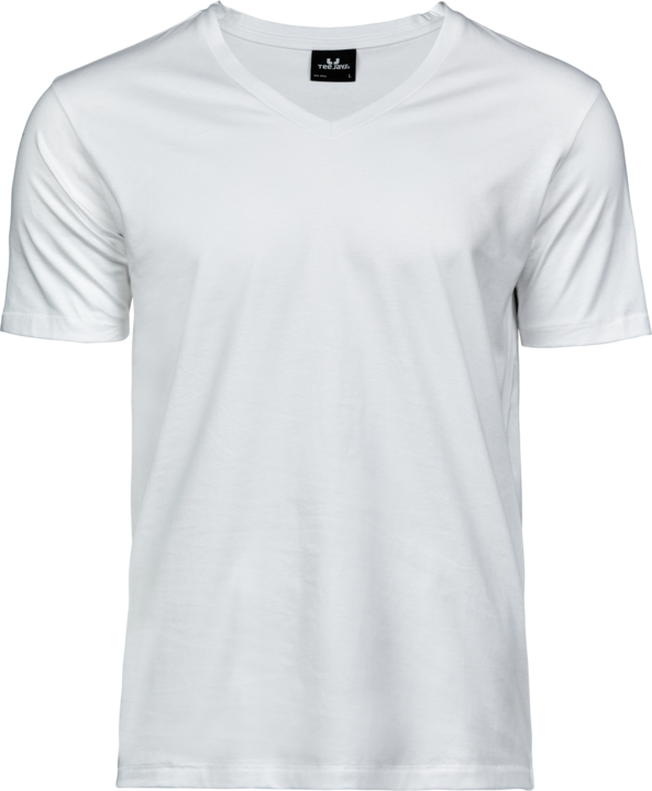 TEE JAYS luxury v-neck t-shirt-Hvid