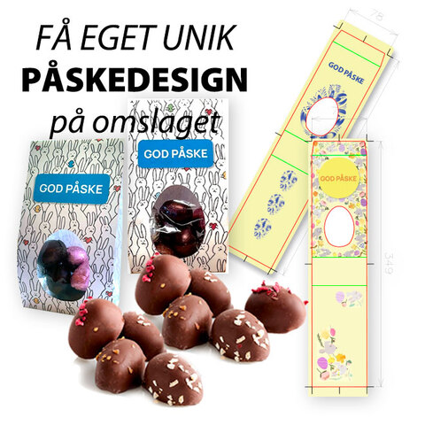 7 Stk. Marcipanæg, Påskeomslag, med eget design - 
