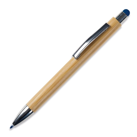 Bambuskuglepen med Stylus-Blå