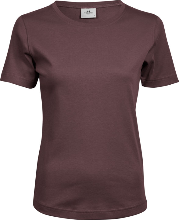 TEE JAYS Interlock t-shirt - Økologisk, dame-Bordeaux Rød