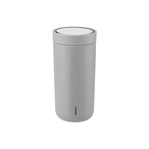 STELTON To Go Click Termokop, 0,4 ltr. - 90% genbrugsstål-Soft Light Grey