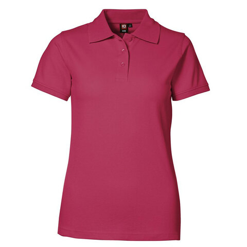 ID Piqué Poloshirt Stretch Dame-Cerise
