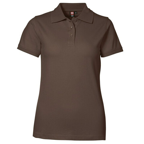 ID Piqué Poloshirt Stretch Dame-Mocca