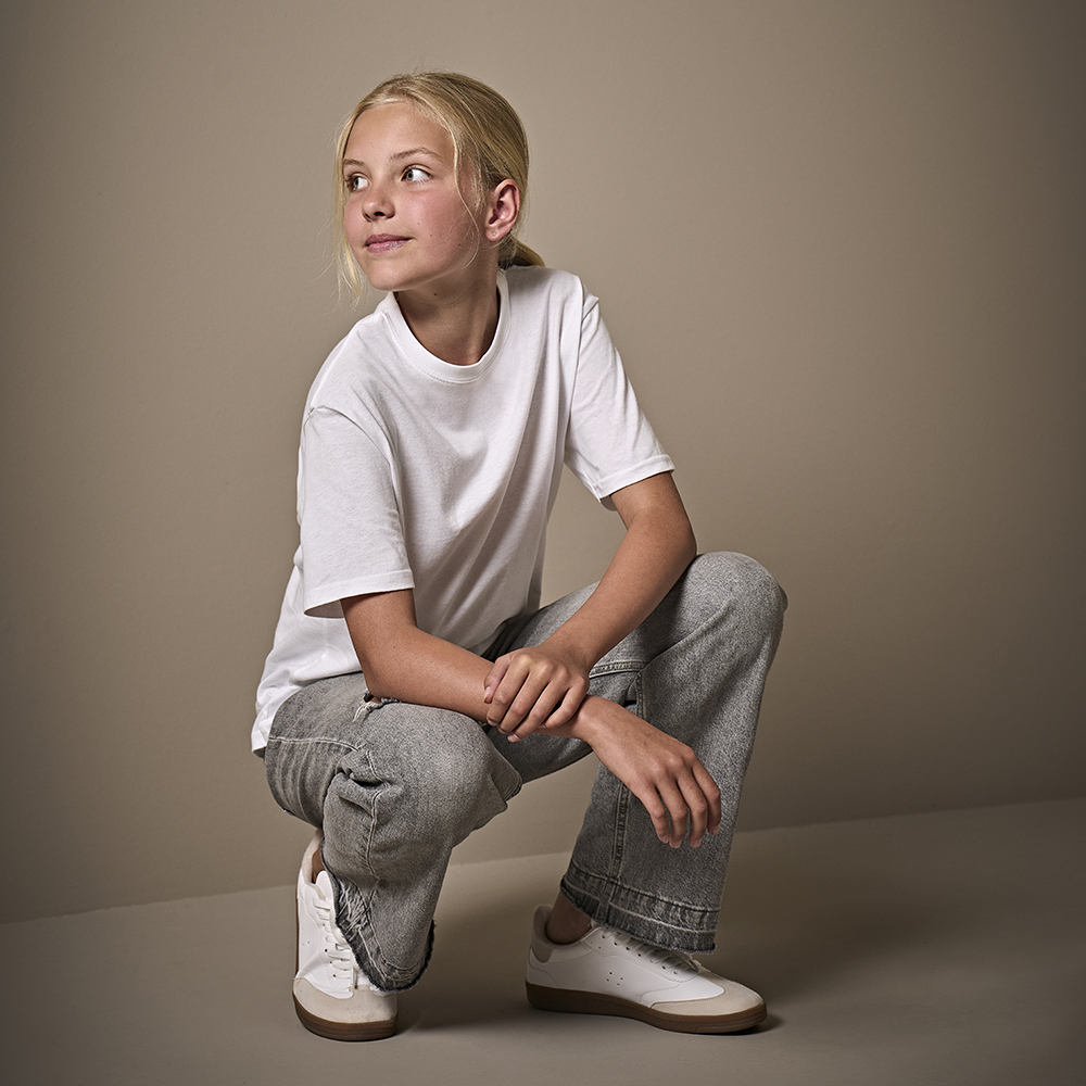 LABELFREE Junior Power T-shirt, Tee Jays, Økologisk-Hvid