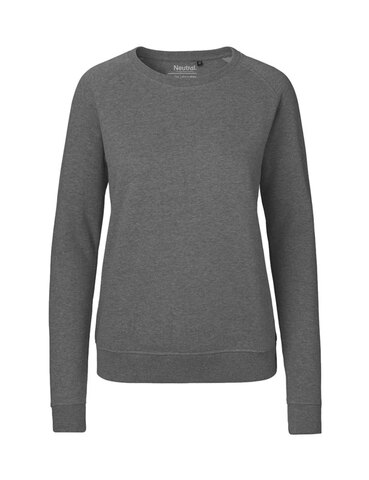 NEUTRAL Dame Sweatshirt, 100% Økologisk Fairtrade Bomuld-Mørkegrå Melange