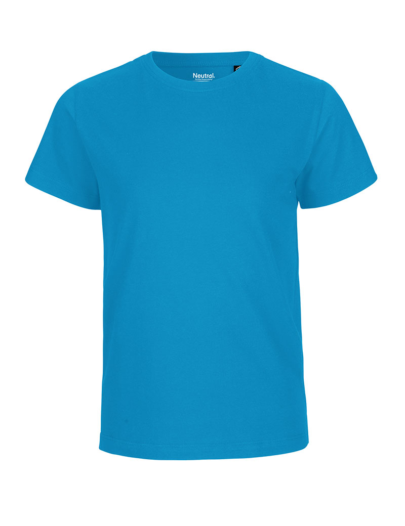 NEUTRAL T-shirt Børn, 100% Økologisk Fairtrade Bomuld-Turkis