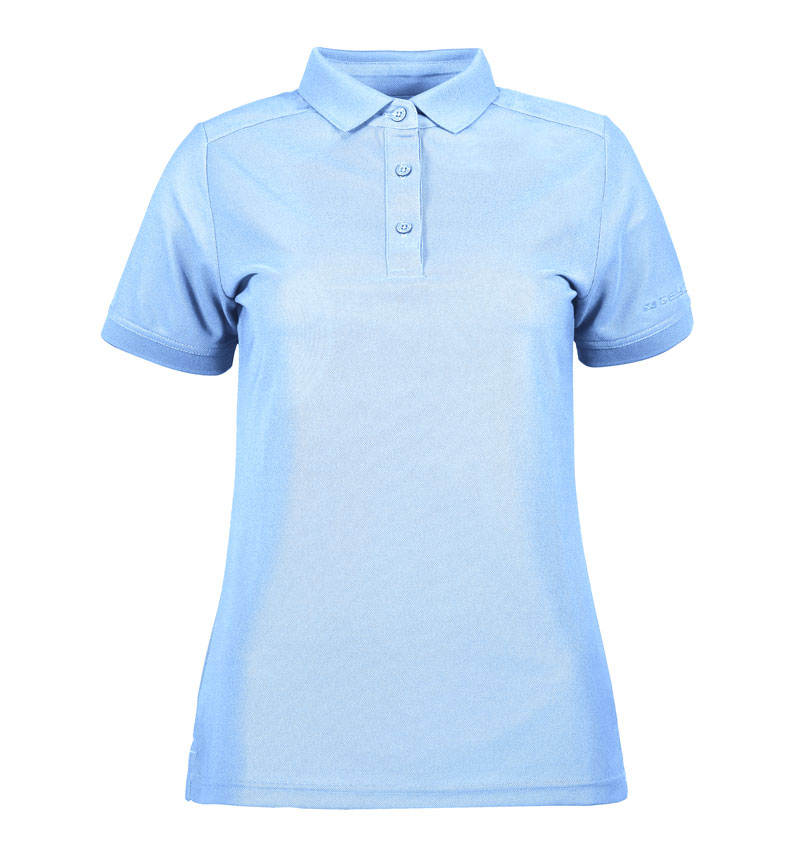 GEYSER Functional polo shirt, dame-Lyseblå