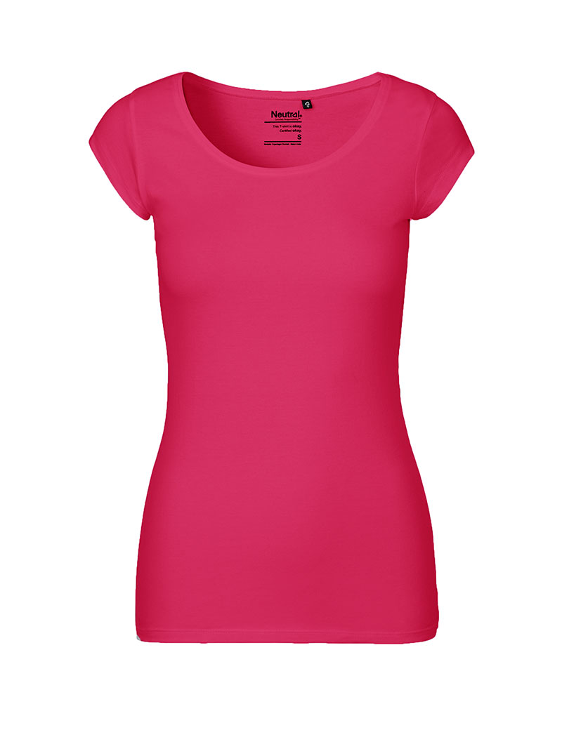 NEUTRAL Rundhals Dame T-shirt, 100% Økologisk Fairtrade Bomuld-Pink