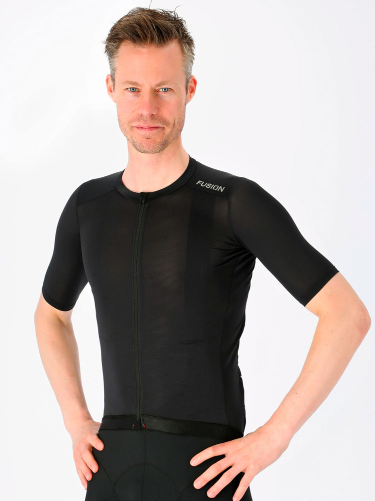 FUSION Cykel T-shirt, Herre-Sort