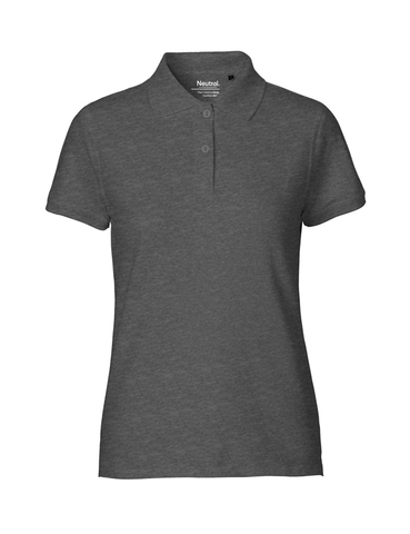 NEUTRAL Classic  Dame Polo, 100% Økologisk Fairtrade Bomuld-Mørkegrå Melange