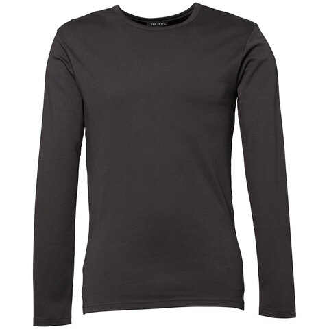 TEE JAYS Long Sleeve Interlock T-shirt - Økologisk, herre-Mørkegrå