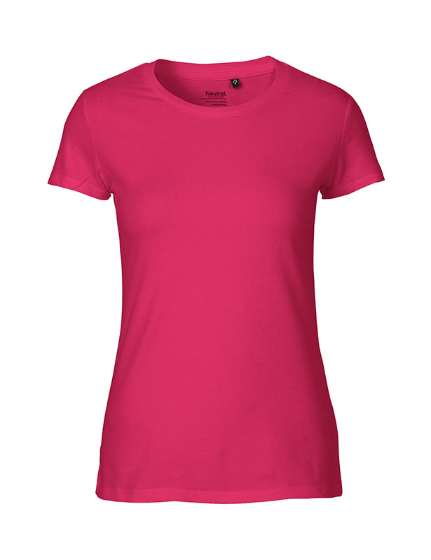 NEUTRAL Fit Dame T-shirt, 100% Økologisk Fairtrade Bomuld-Pink
