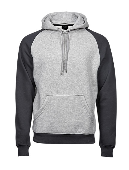 TEE JAYS Two-tone Hood Sweatshirt-Grå melange