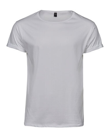 TEE JAYS Roll-up T-shirt - Økologisk, herre-Hvid
