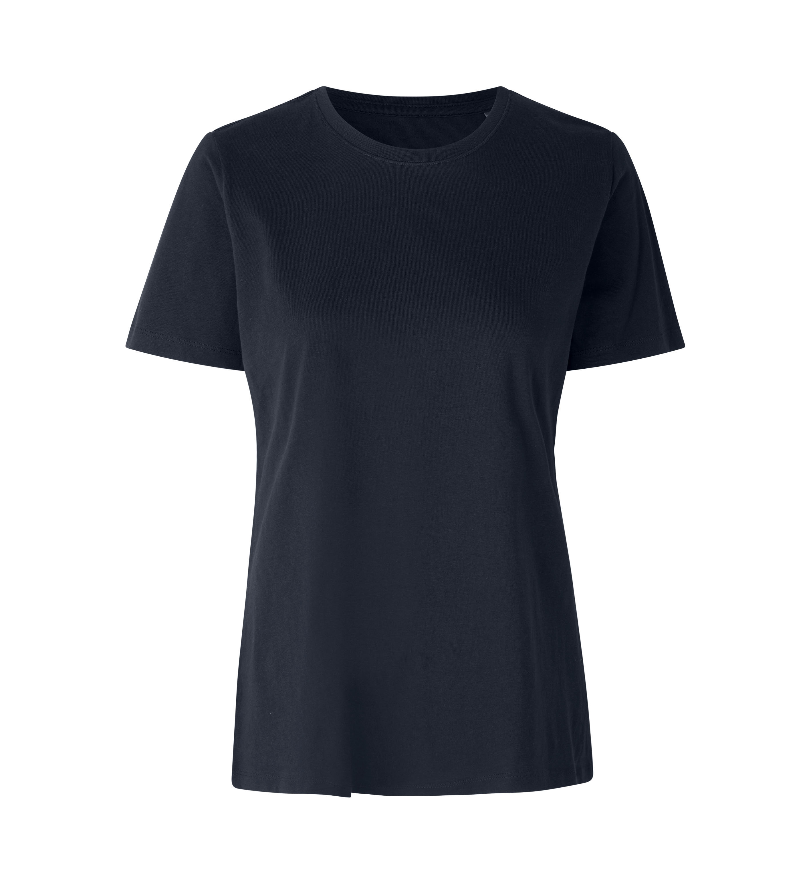 ID Økologisk O-hals T-shirt, dame-Navy