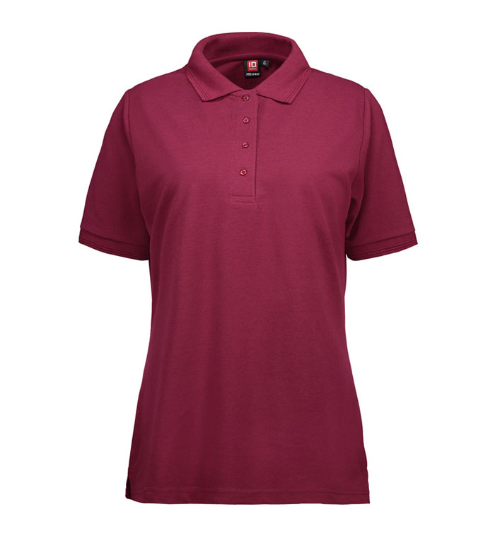 ID Pro Wear Poloshirt Dame-Bordeaux Rød