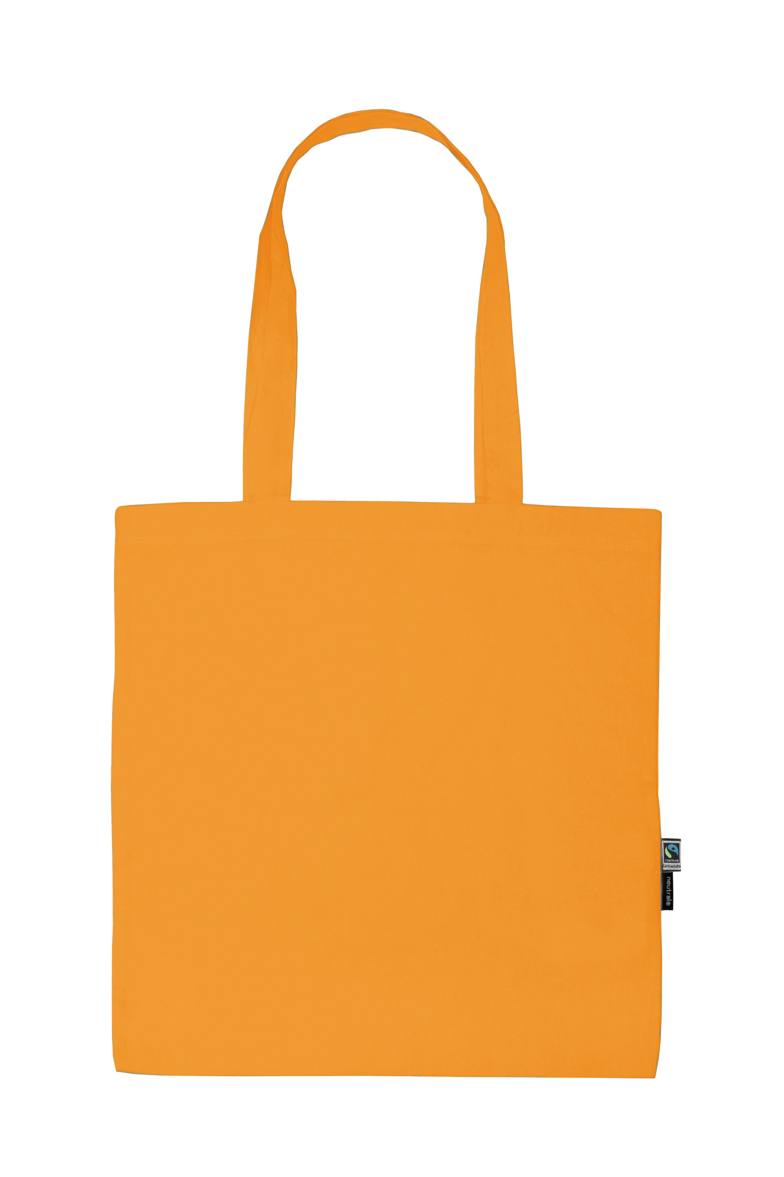 NEUTRAL Shopper med Lange Stropper, 100% Økologisk Fairtrade Bomuld-Orange
