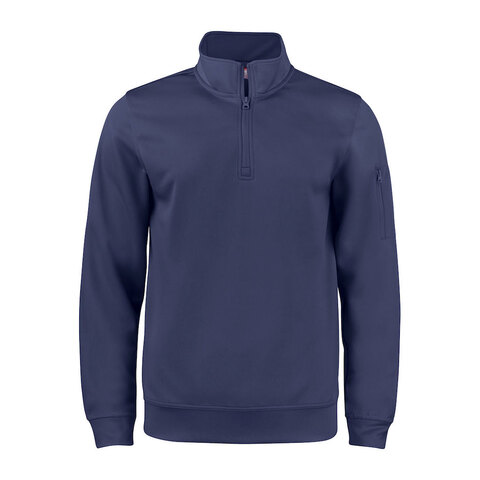 CLIQUE Basic Active Half Zip - Spun Dyed-Mørk Marine