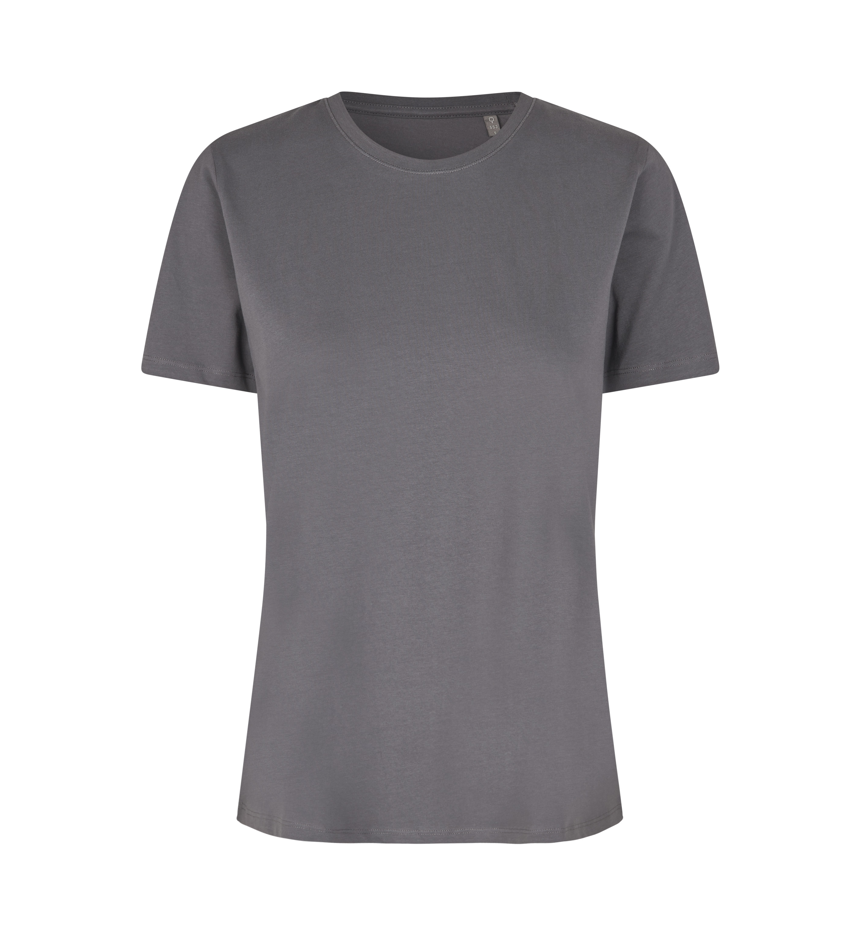 ID Økologisk O-hals T-shirt, dame-Grå