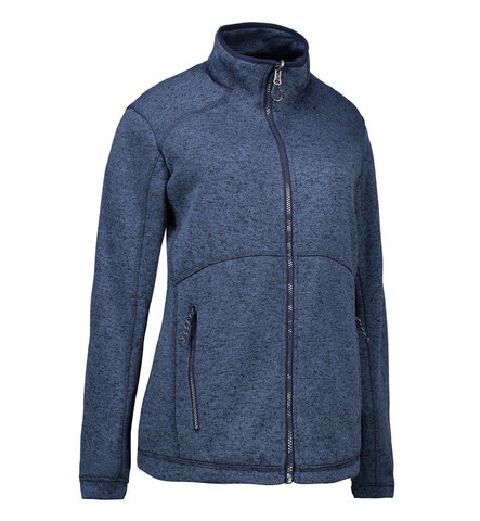 ID Zip Mix Melange Fleece, dame-Blå melange