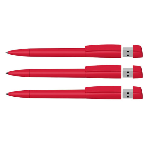 KLIO Pen plast tip, med 4 GB usb stik, Turnus T USB 2.0-Rød