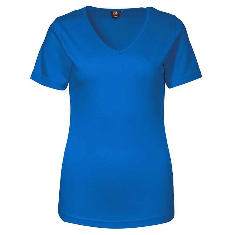 ID Interlock T-shirt Dame - V-hals-Azur