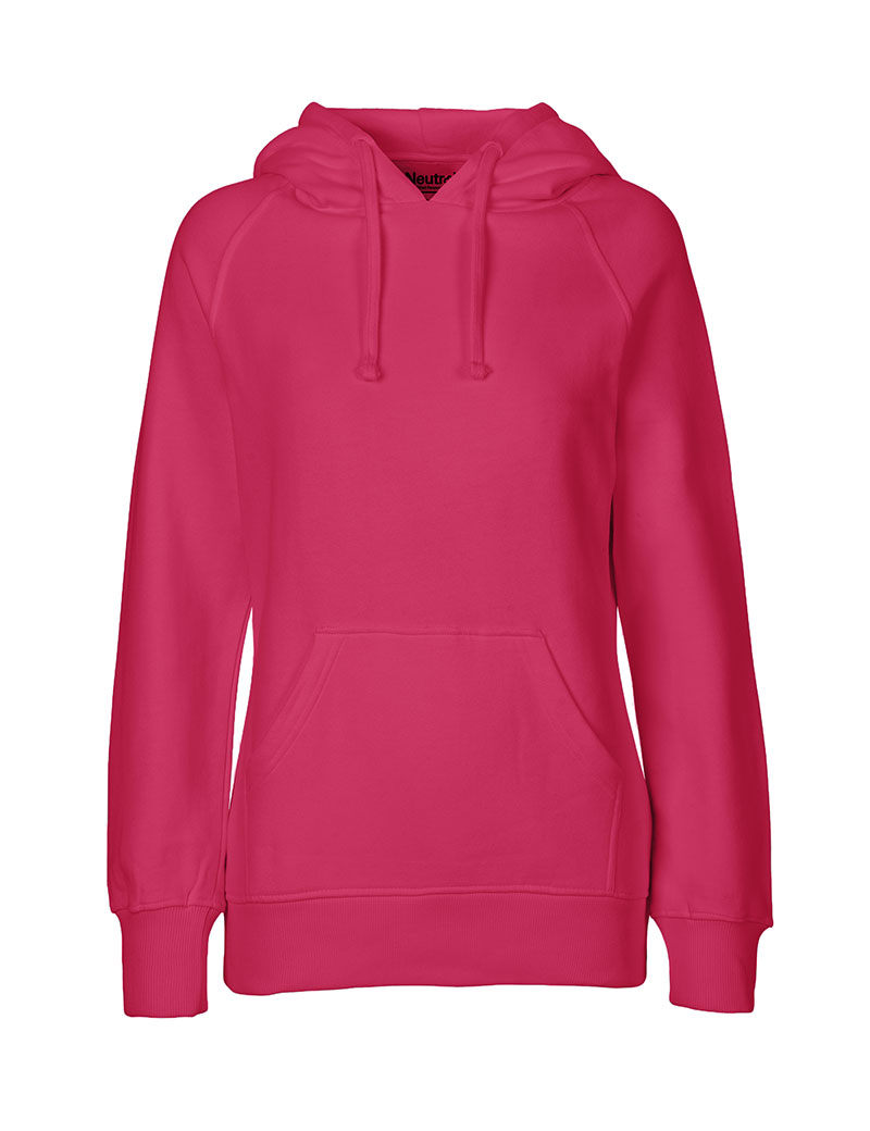 NEUTRAL Hoodie, Dame,  100% Økologisk Fairtrade Bomuld-Pink