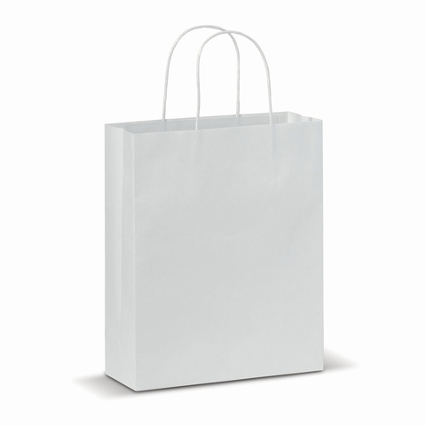 Kraftpapirspose - Certificeret Papir-Hvid