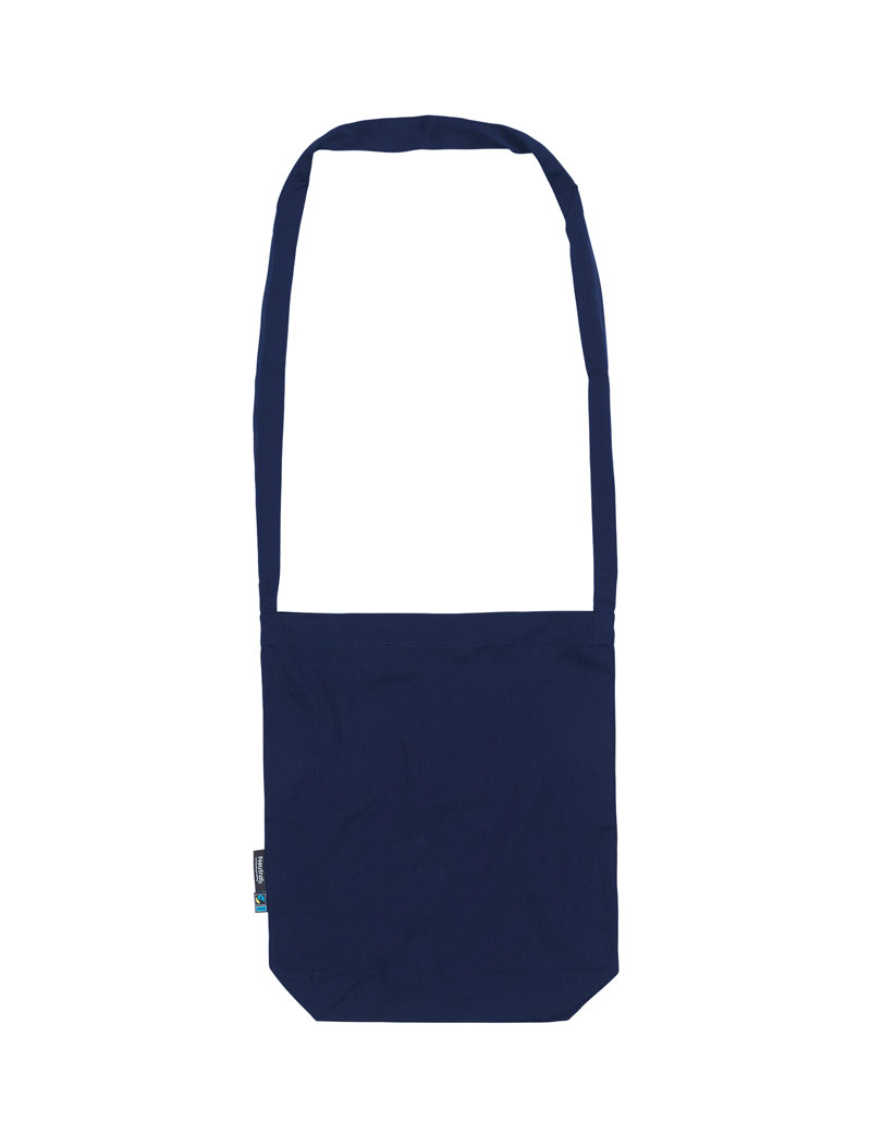 NEUTRAL Kraftig Mulepose med Lange Stropper, 100% Økologisk Fairtrade Bomuld-Mørke blå