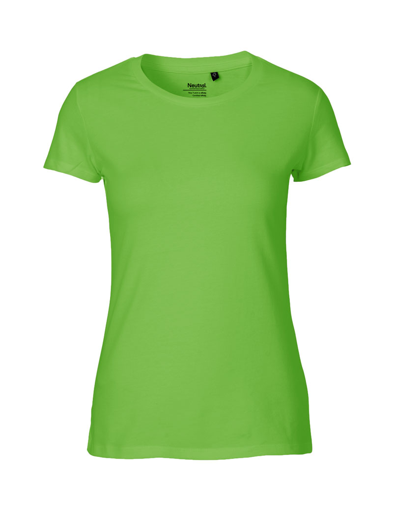 NEUTRAL Fit Dame T-shirt, 100% Økologisk Fairtrade Bomuld-Lime
