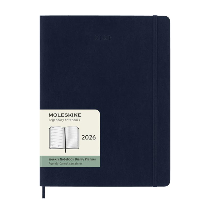 Moleskine XL soft cover 12 måneders notesbog-Marineblå