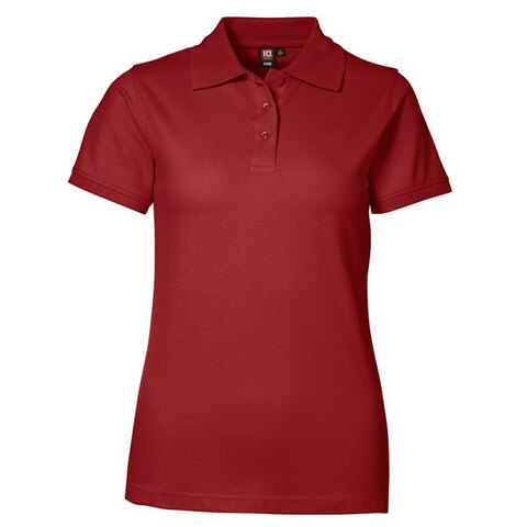 ID Piqué Poloshirt Stretch Dame-Rød