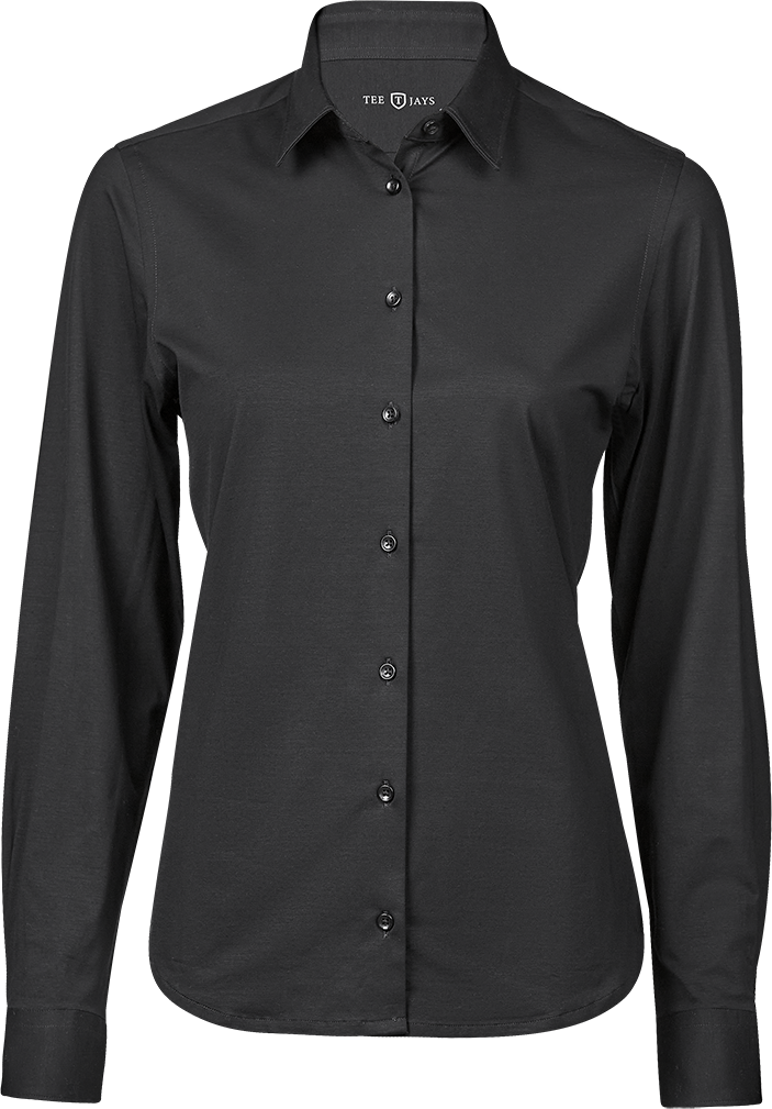 TEE JAYS Active Stretch Skjorte, Dame-Sort